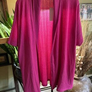 Isaac Mizrahi Fuchsia Knit Cardigan